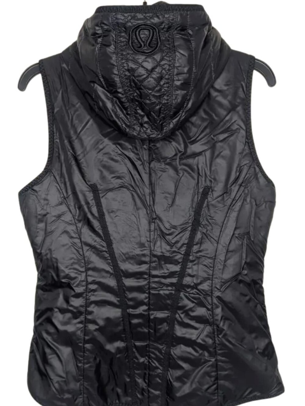 Lululemon Glacier Puffer Vest With Detachable Hood Black Size 8 - Picture 4 of 8